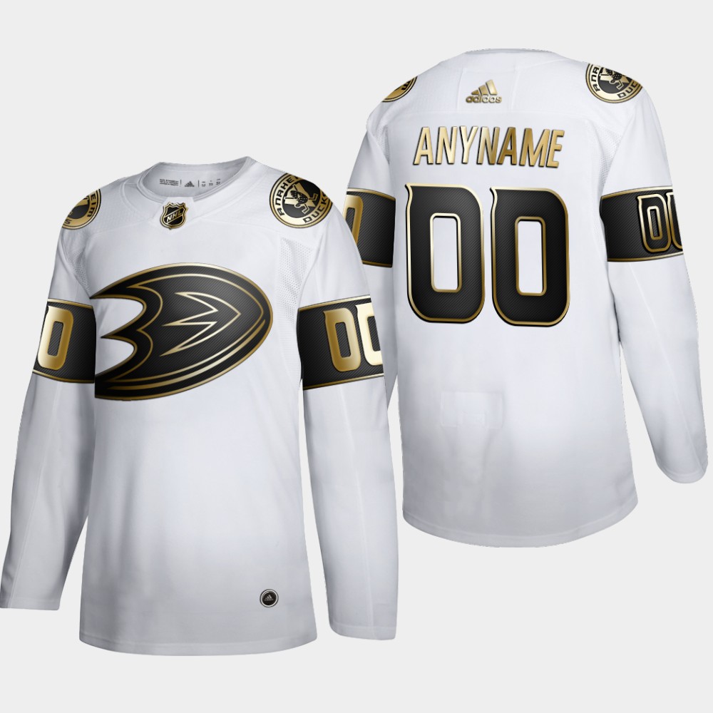 Cheap Anaheim Ducks Custom Men Adidas White Golden Edition Limited Stitched NHL Jersey